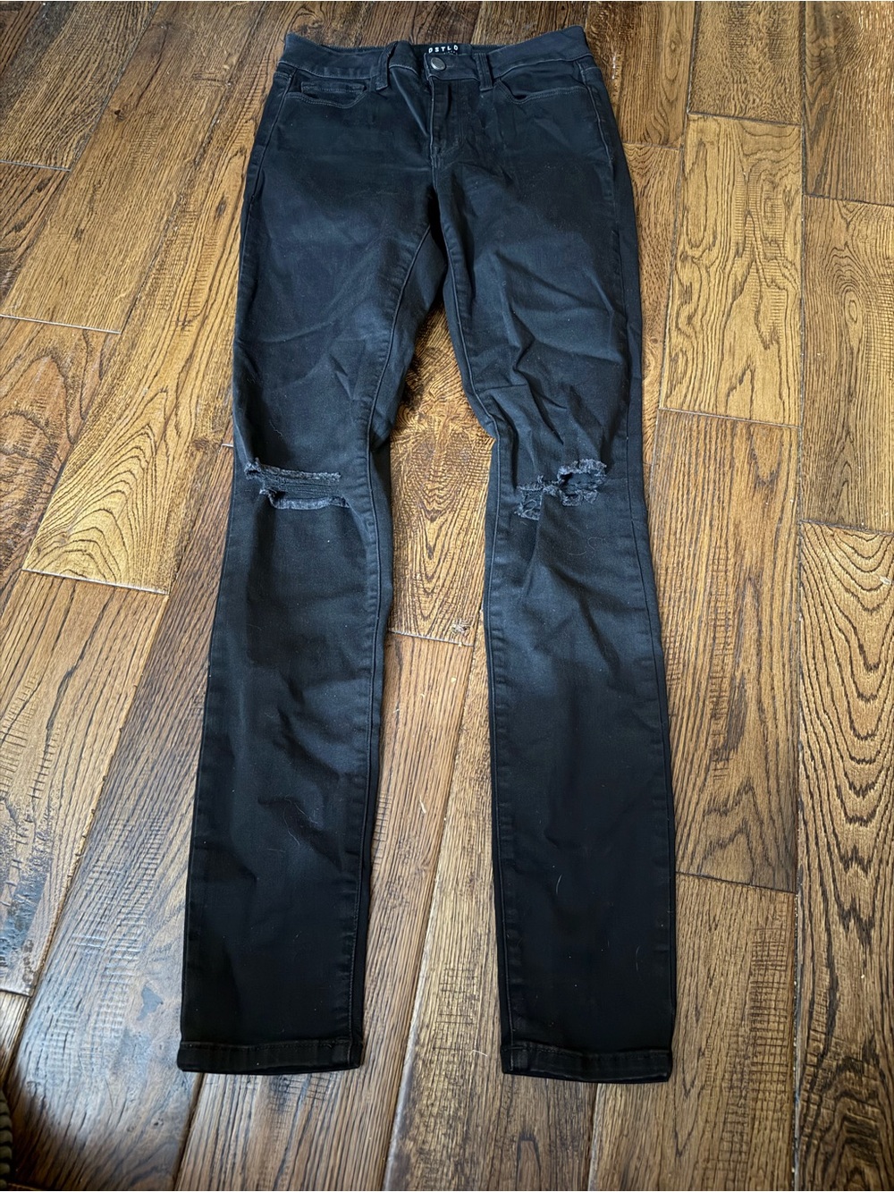 D S T L D Black Distressed Slim Jeans Size 28X32